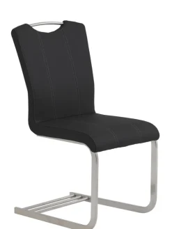 Esszimmerstuhl AMATI ST M5 MF Edelstahl /Lederlook schwarz