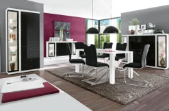 Esszimmerstuhl AMATI ST M5 MF Edelstahl /Lederlook schwarz