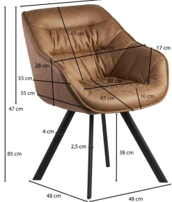 Esszimmerstuhl beige/ schwarz