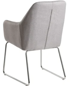 Esszimmerstuhl grau/ silberfarbig