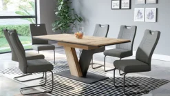 Esszimmerstuhl JUPITER 2er Set anthrazit