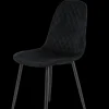 Esszimmerstuhl MIRA Bezug Samtvelour schwarz