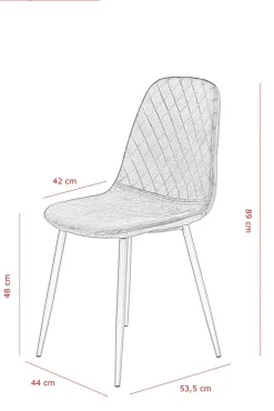 Esszimmerstuhl MIRA Bezug Samtvelour schwarz