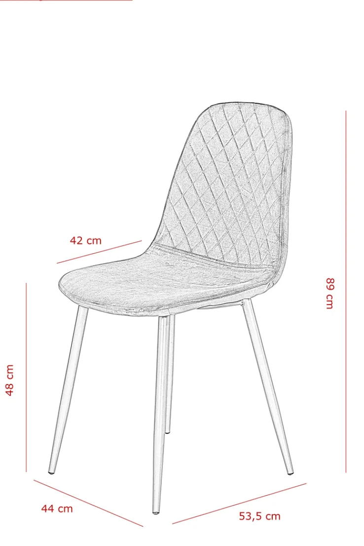 Esszimmerstuhl MIRA Bezug Samtvelour schwarz