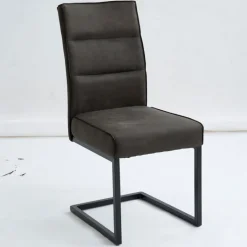 Esszimmerstuhl RANI 4er Set Vintage anthrazit