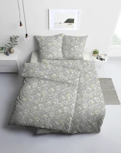 ESTELLA Mako-Satin Bettwäsche ELIF 135 x 200 cm silber