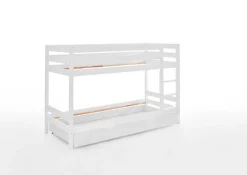 Kinder Etagenbett 90 x 200 cm Buche Massiv weiß