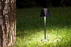 FABAS LUCE Akku LED Tischlampe KATY schwarz