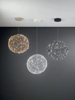 FABAS LUCE LED Pendelleuchte SUMTER 50 cm schwarz