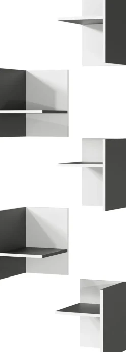 Facheinsätze PASADENA 5-teilig Anthrazit/ Weiß