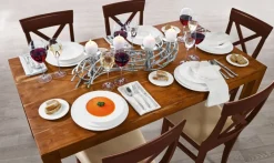 FINK Kerzenhalter CARA 80 cm Metall vernickelt silberfarbig