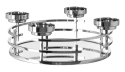 Fink Kerzenhalter ELISIO 42cm silberfarbig/vernickelt