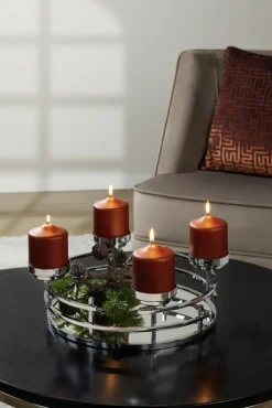 Fink Kerzenhalter ELISIO 42cm silberfarbig/vernickelt