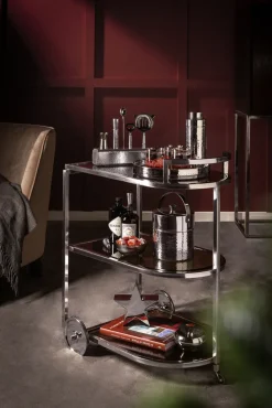 Fink Tablett NASSAU silberfarbig gehämmert