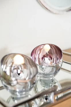 Fink Teelichthalter CANDY 11 cm silberfarbig