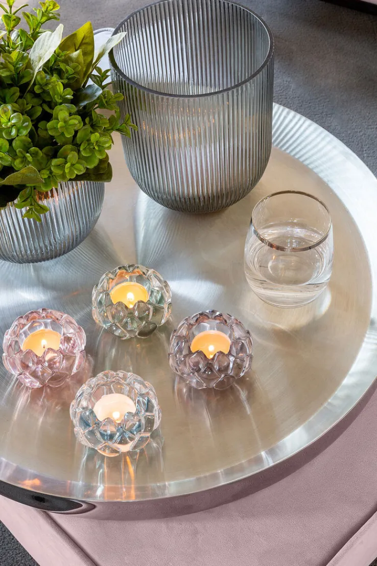 Fink Teelichthalter LOTTA 8,5 cm grau