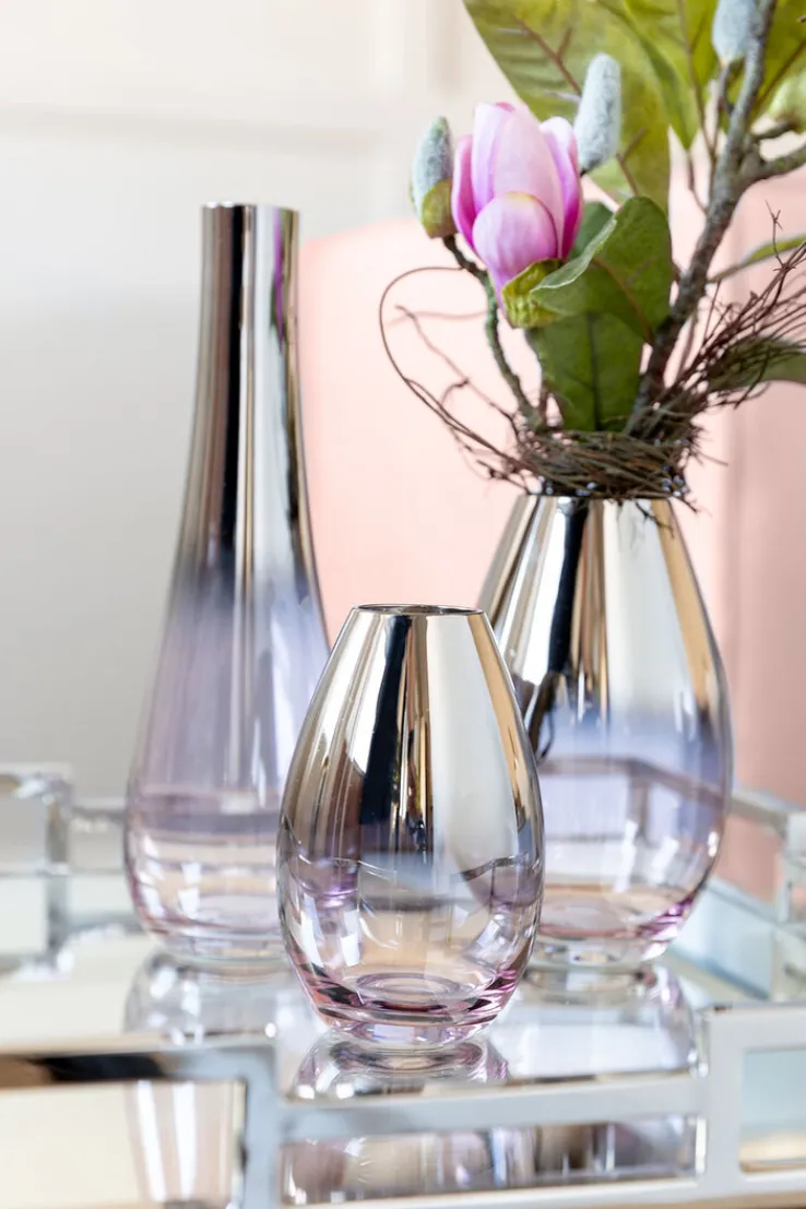 Fink Vase ZITA 12 cm rose-shading silver