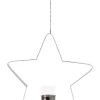 Fink Weihnachten Teelichthalter STACEY 30cm Edelstahl/Glas