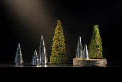 Fink Weihnachtsdekoration Dekobaum MANDY 12,8 cm Porzellan silberfarbig