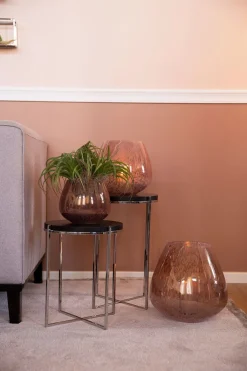 Fink Windlicht NICOLA 18 cm weiß /braun