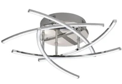 FISCHER & HONSEL LED Deckenlampe CROSS TW 50 cm chromfarbig
