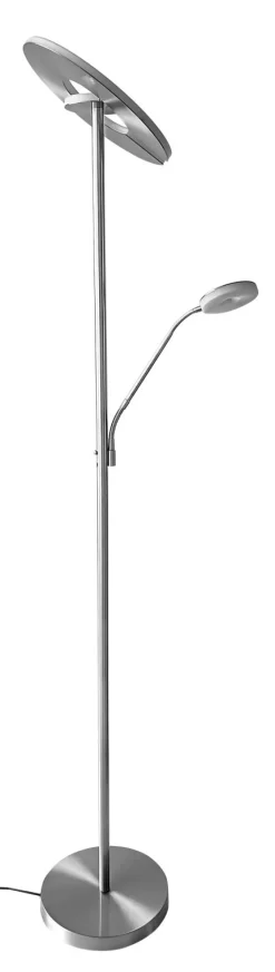 FISCHER & HONSEL LED Deckenfluter DENT 2-flg nickelfarbig