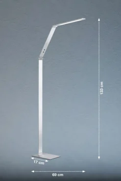 FISCHER & HONSEL LED Stehlampe DENT 1-flg alufarbig