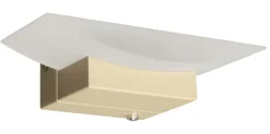 FISCHER & HONSEL LED Wandleuchte BOWL TW, Metall/Glas, 20 x 11 x 7 cm, satiniert Beige