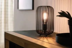 easy! by FHL FISCHER & HONSEL Retrofit Tischlampe CAGE sandschwarz