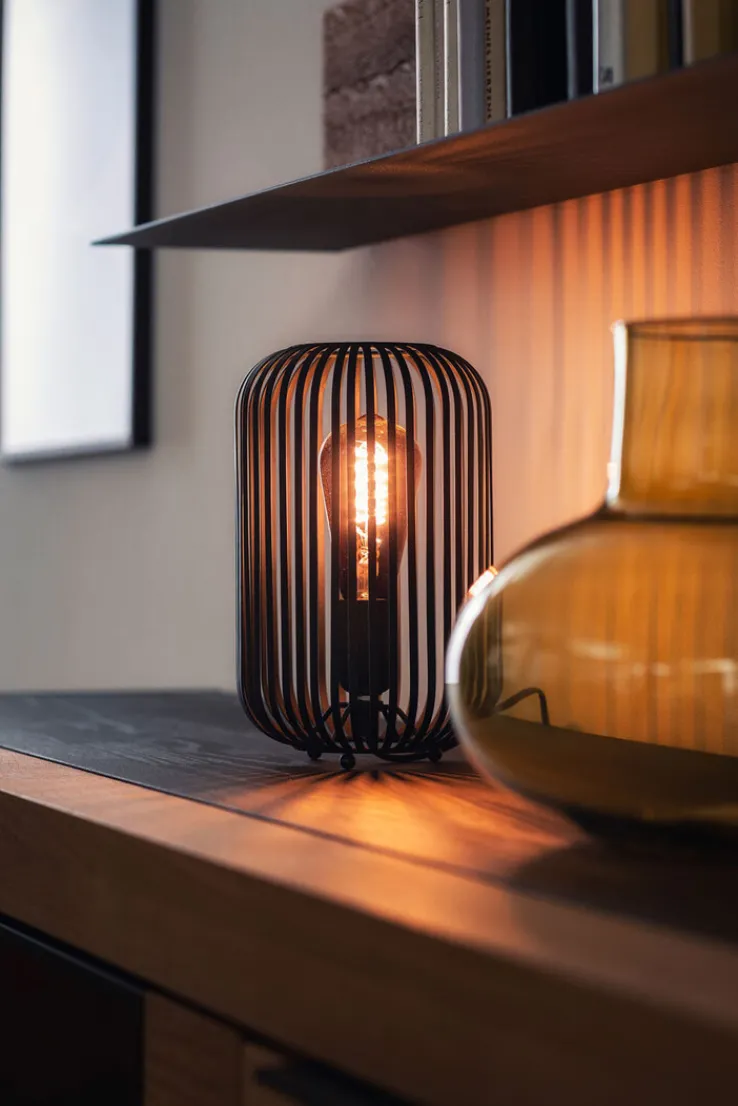 easy! by FHL FISCHER & HONSEL Retrofit Tischlampe CAGE sandschwarz