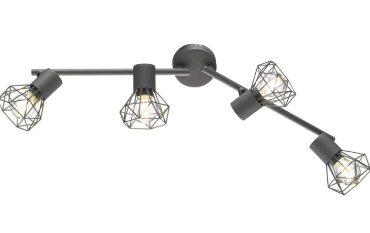 FISCHER & HONSEL Retrofit Deckenlampe RAN 4 Spots grau