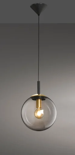 FISCHER & HONSEL Retrofit Pendlleuchte DINI 25 cm Rauchglas