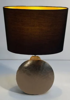 FISCHER & HONSEL Retrofit Tischlampe FORO 36 cm schwarz/ messingfarbig