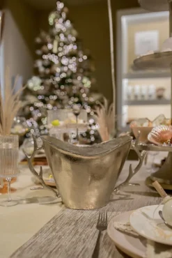 Flaschenkühler HIRSCH 22 cm silberfarbig