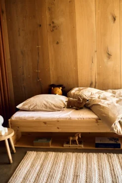 Kinder FLEXA Bett GROW mit Regal 90 x 200 cm braun