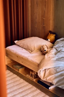 Kinder FLEXA Bett GROW mit Regal 90 x 200 cm braun