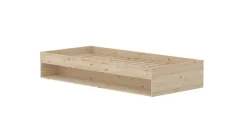 Kinder FLEXA Bett GROW mit Regal 90 x 200 cm braun