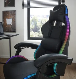 Gaming-Stuhl LED-NEW schwarz