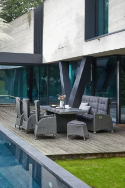 Garden FLAIR Fußhocker Outdoor LIANA graumix