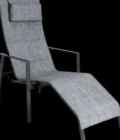 Garden FLAIR Garten Liegestuhl RIBA anthrazit /dunkelgrau