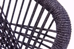 Garden FLAIR Gartenstuhl OLAF I schwarz /Rope anthrazit