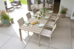 Garden FLAIR Gartentisch ROEN 257-295 x 100 cm taupe