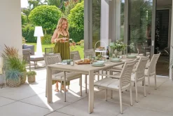 Garden FLAIR Gartentisch ROEN 257-295 x 100 cm taupe