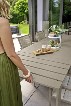 Garden FLAIR Gartentisch ROEN 257-295 x 100 cm taupe