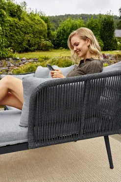 Garden FLAIR Living Gartenlounge LIBRA 3-teilig anthrazit /hellgrau