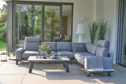 Garden FLAIR Living Gartenlounge RUNE 3-tlg schwarz /grau