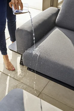 Garden FLAIR Living Gartenlounge RUNE 3-tlg schwarz /grau