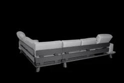 Garden FLAIR Living Gartenlounge RUNE 3-tlg schwarz /grau