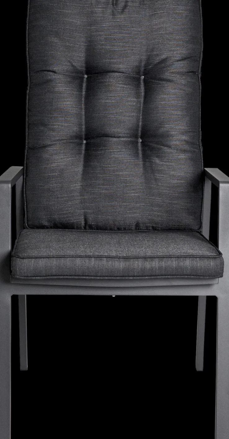 Garden FLAIR Positionsstuhl Garten LUNA A 2er Set anthrazit /anthrazit