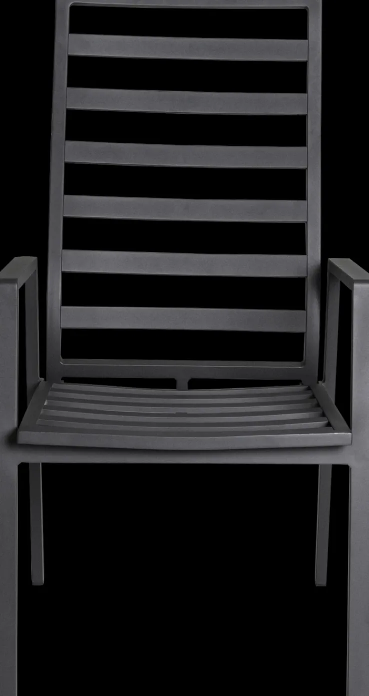 Garden FLAIR Positionsstuhl Garten LUNA A 2er Set anthrazit /anthrazit